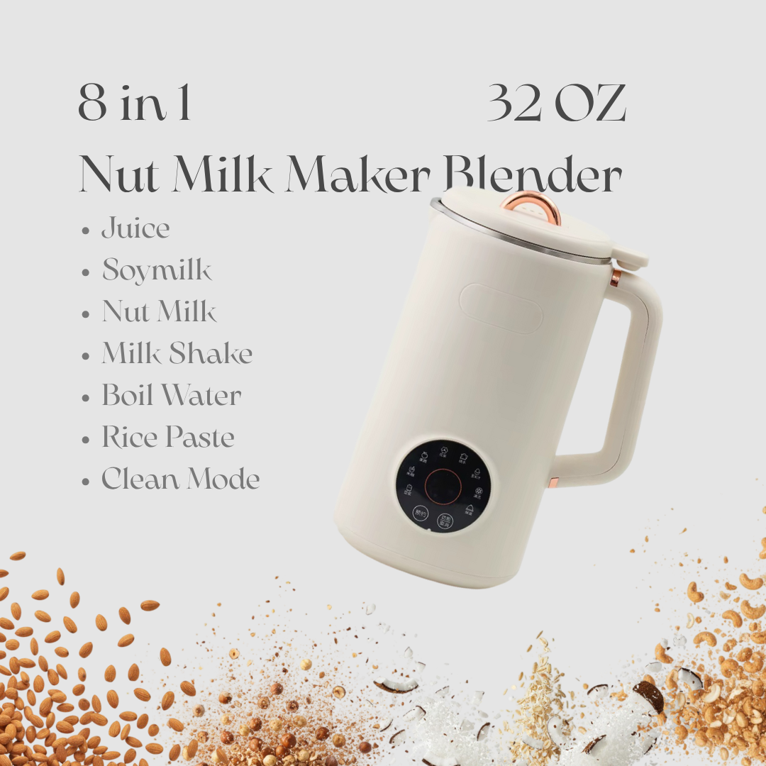 Nut Milk Maker 8-In-1 Automatic Almond Milk Machine  35Oz 1000Ml